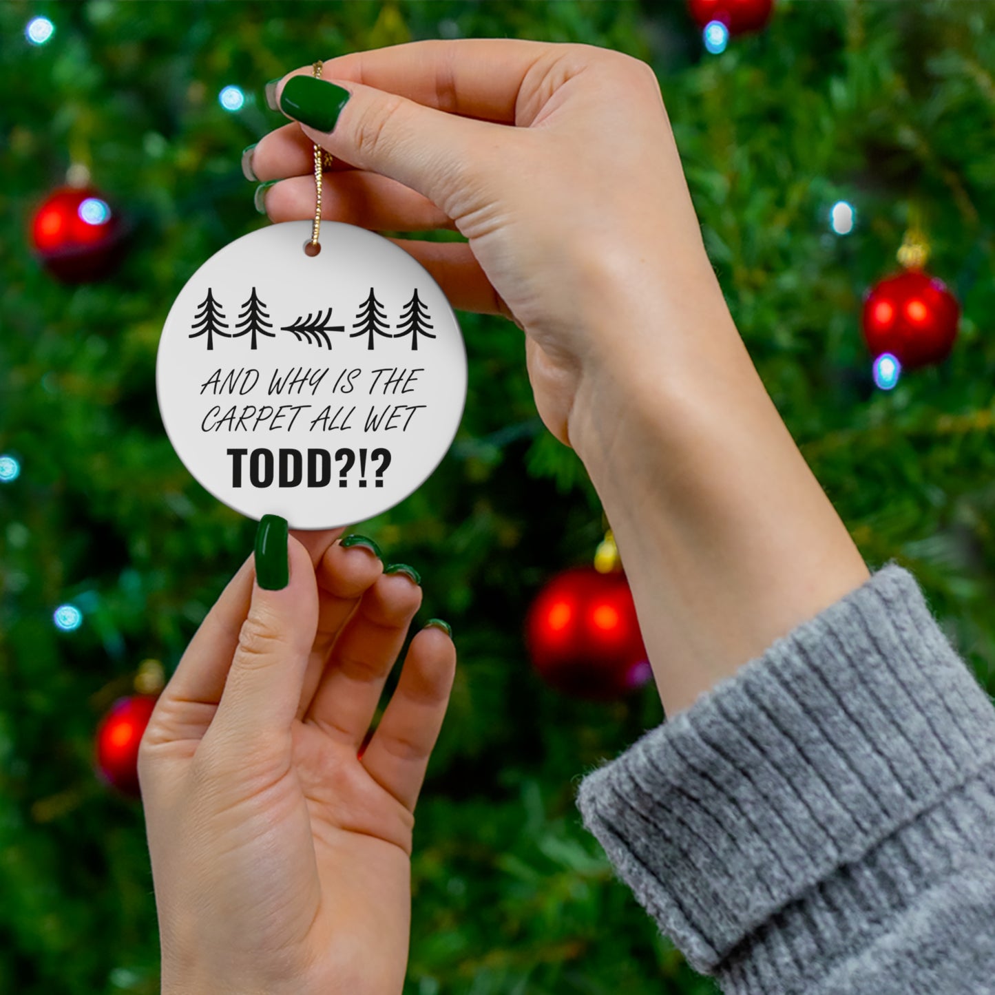 Todd & Margo - Ceramic Double Sided Ornament